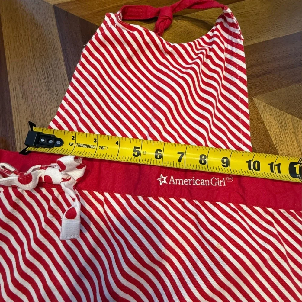 Williams Sonoma American Girl Red and White Striped Kids Apron